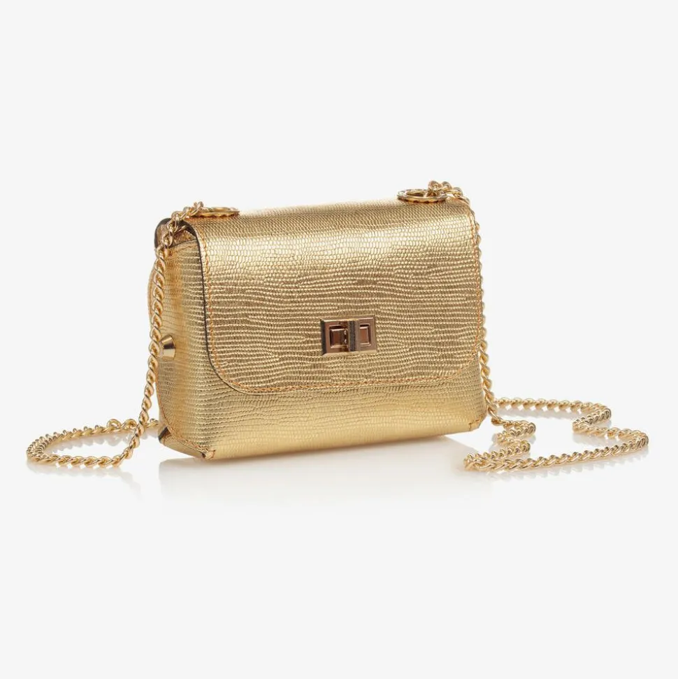 Girls Metallic Gold Shoulder Bag (14cm)