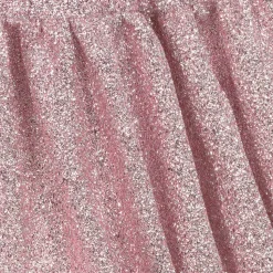 Girls Metallic Pink Glitter Dress