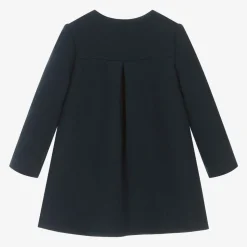 Girls Navy Blue Collared Coat