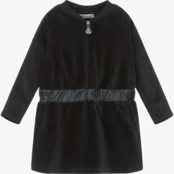 Girls Navy Blue Cotton Dress