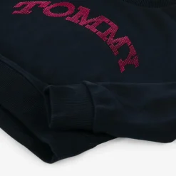 Girls Navy Blue Cotton Sweatshirt