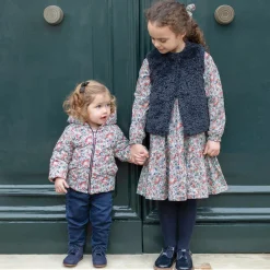 Girls Navy Blue Cotton Tights