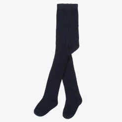 Girls Navy Blue Cotton Tights