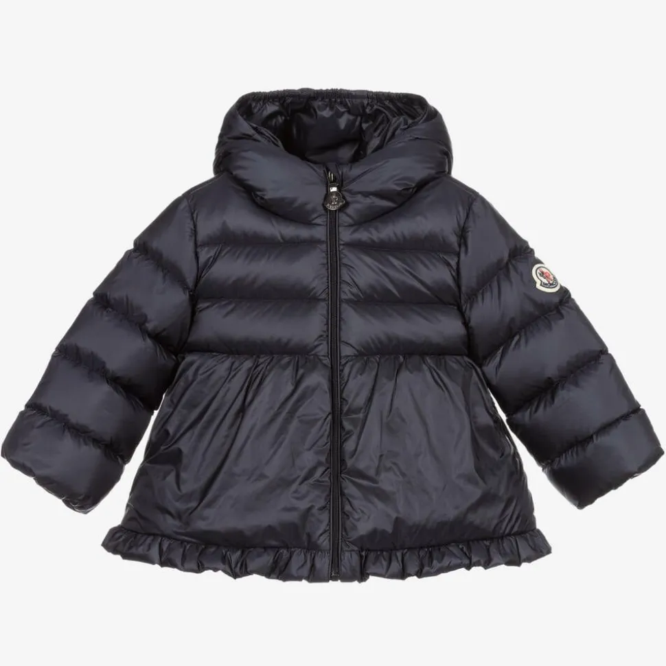 Girls Navy Blue Down Padded Odile Jacket