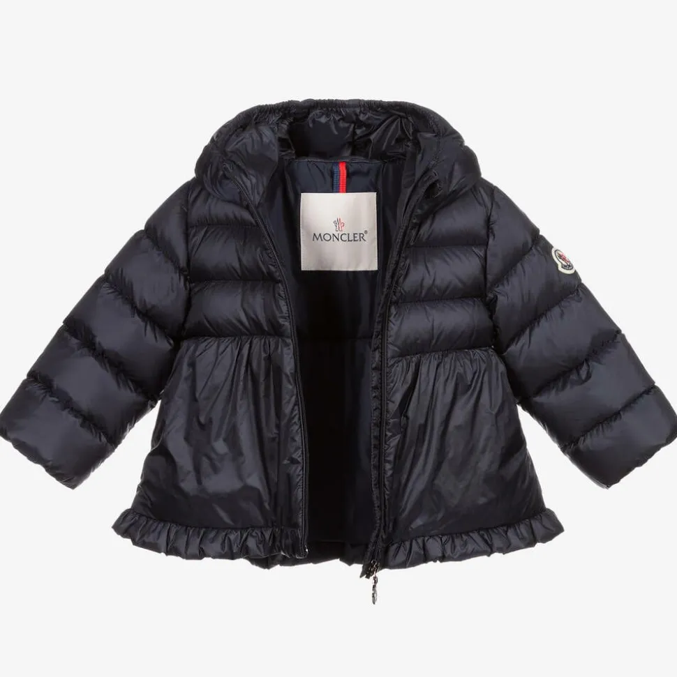 Girls Navy Blue Down Padded Odile Jacket