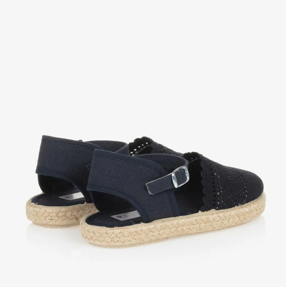 Girls Navy Blue Espadrilles
