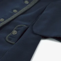 Girls Navy Blue Felted Coat