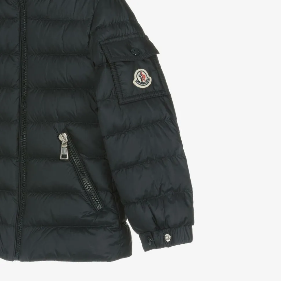 Girls Navy Blue Gles Down Padded Jacket