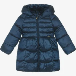 Girls Navy Blue Puffer Coat