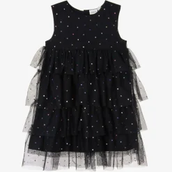 Girls Navy Blue Tulle Dress