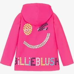 Girls Neon Pink Hooded Raincoat