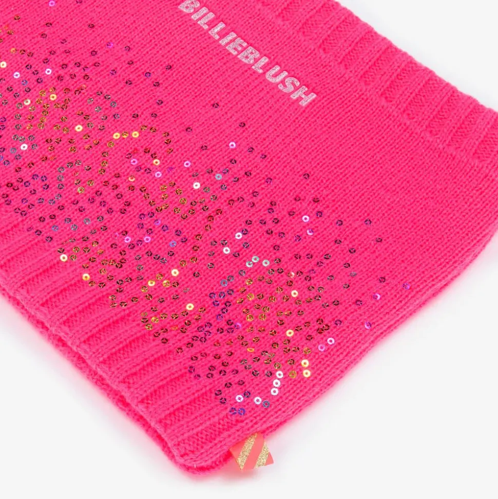 Girls Neon Pink Sequin Snood