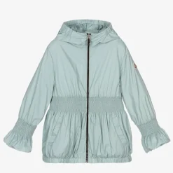 Girls Pale Blue Logo Jacket