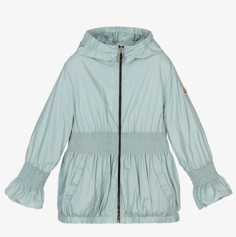 Girls Pale Blue Logo Jacket