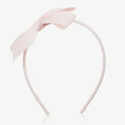 Girls Pale Pink Bow Hairband