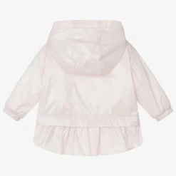 Girls Pale Pink Camelien Hooded Jacket