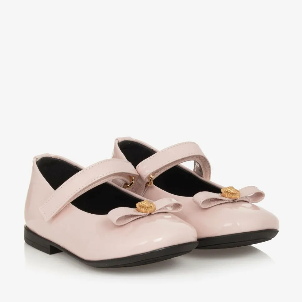 Girls Pale Pink Patent Leather Shoes