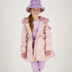 Girls Pale Pink Quilted Coat