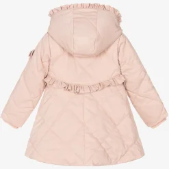 Girls Pale Pink Quilted Coat