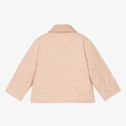 Girls Pale Pink Quilted Jacket