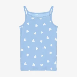 Girls Pink & Blue Cotton Vests (2 Pack)