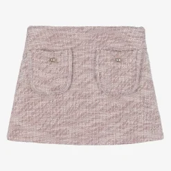 Girls Pink & Ivory Skort