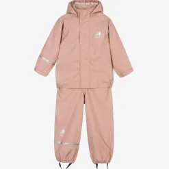 Girls Pink 2 Piece Rainsuit