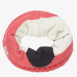 Girls Pink & White Heart Snood