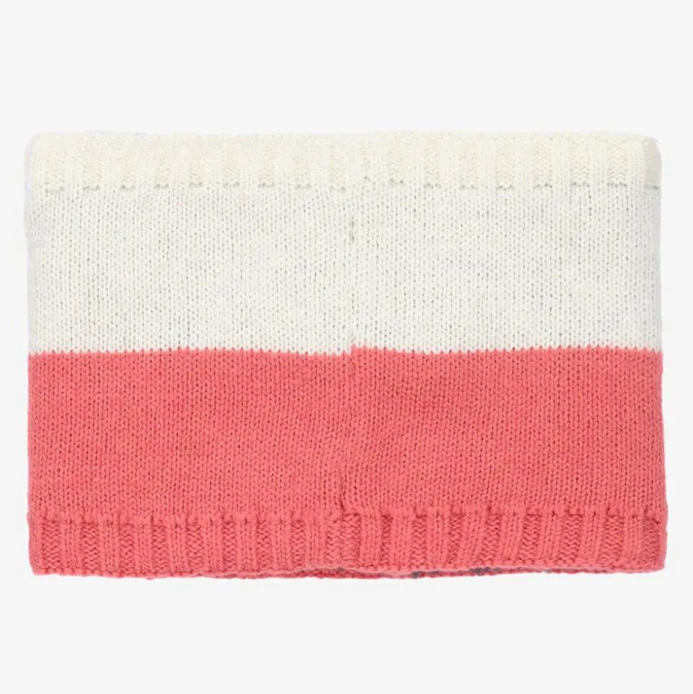 Girls Pink & White Heart Snood