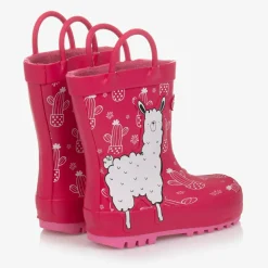 Girls Pink Alpaca Rain Boots