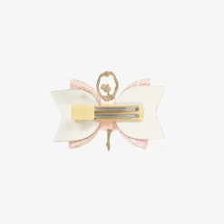 Girls Pink & Gold Ballerina Hair Clip (8cm)