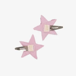 Girls Pink & Silver Sequin Star Hairclips (2 Pack)