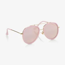 Girls Pink Aviator Sunglasses