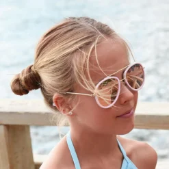 Girls Pink Aviator Sunglasses
