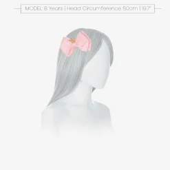 Girls Pink Bow Hair Clip (11cm)