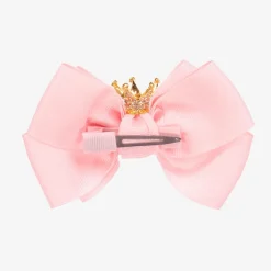 Girls Pink Bow Hair Clip (11cm)
