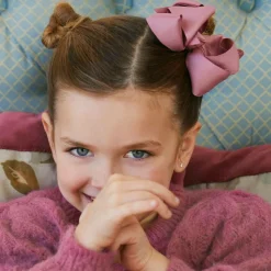 Girls Pink Bow Hair Clip (12cm)