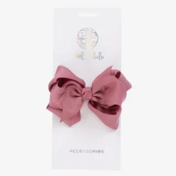 Girls Pink Bow Hair Clip (12cm)