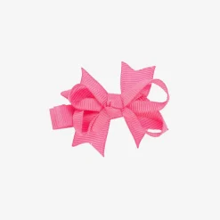 Girls Pink Bow Hair Clip (4cm)