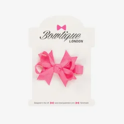 Girls Pink Bow Hair Clip (4cm)