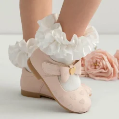 Girls Pink Bow Shoes