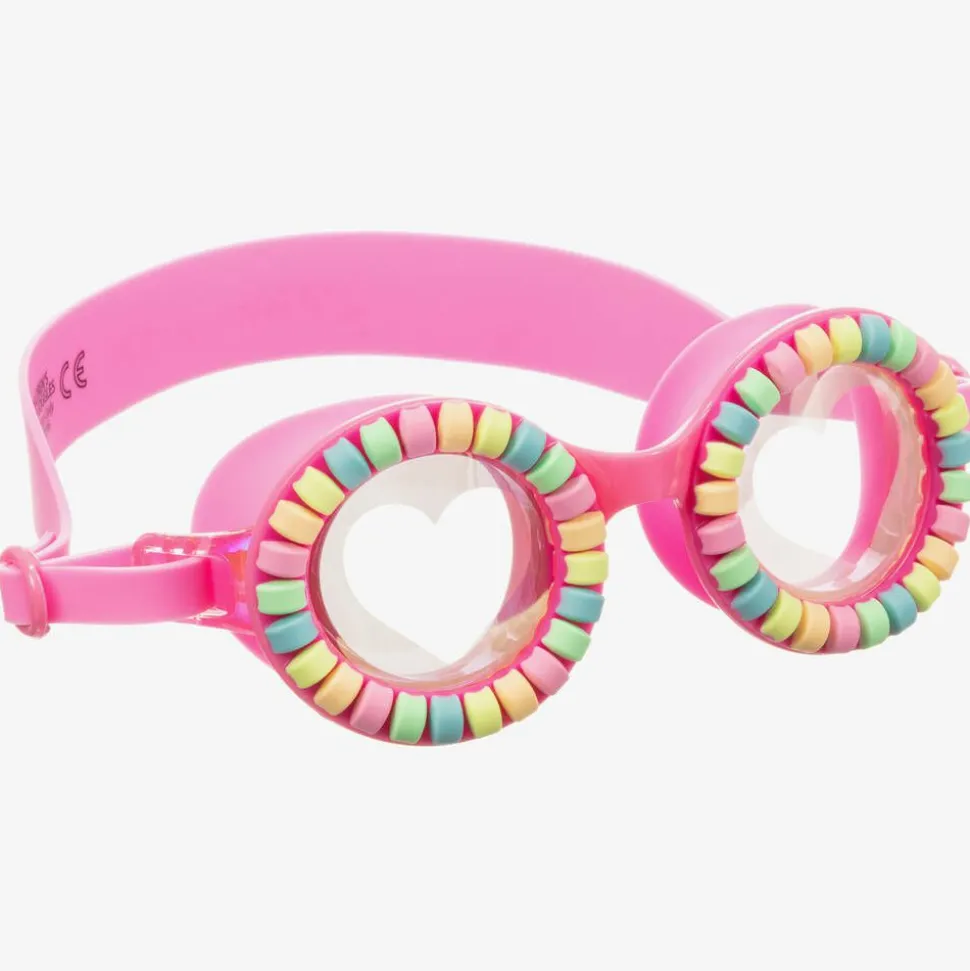 Girls Pink Candy Swimming Goggles