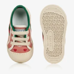 Girls Pink Canvas Double G 1977 Trainers