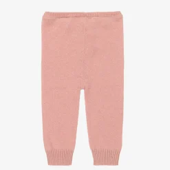 Girls Pink Cashmere Knit Leggings
