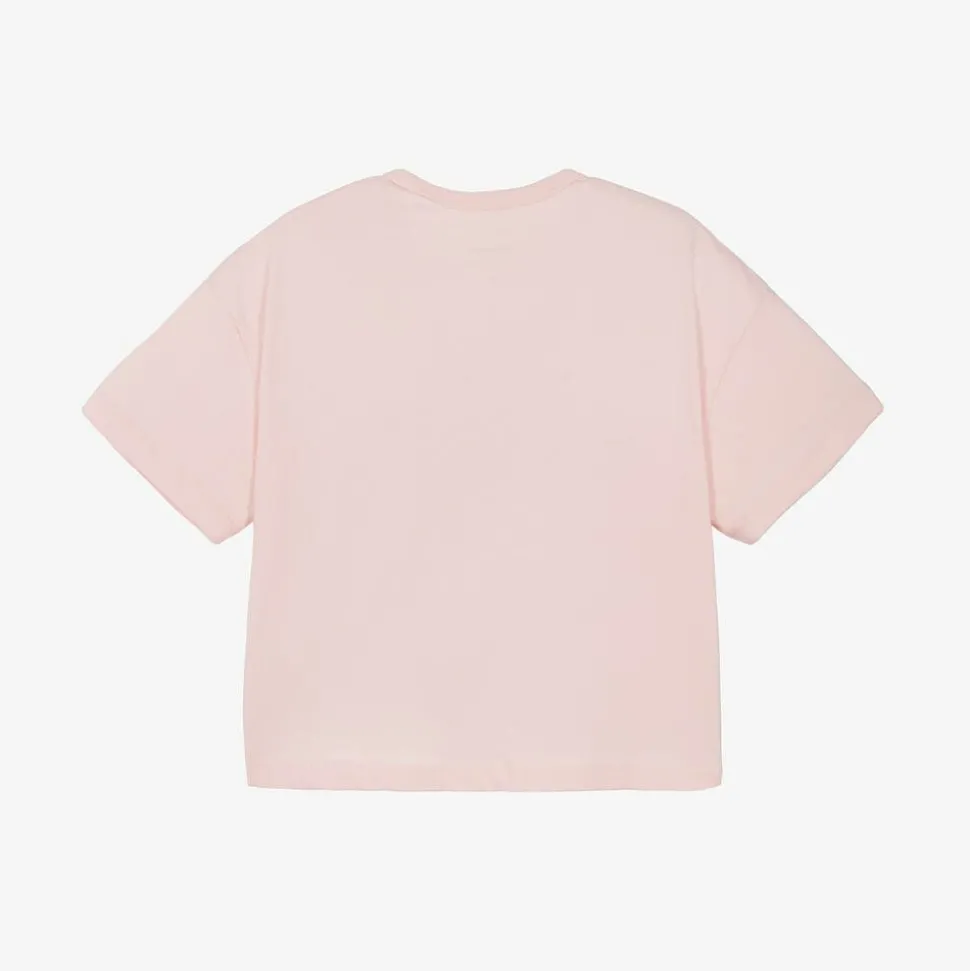 Girls Pink CK Cotton T-Shirt