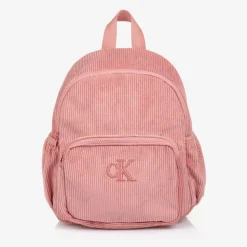 Girls Pink Corduroy Backpack (30cm)
