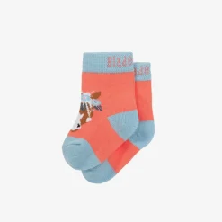 Girls Pink Cotton Bella The Horse Socks