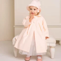 Girls Pink Cotton Coat