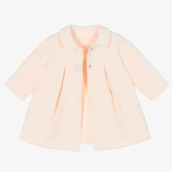 Girls Pink Cotton Coat