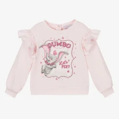 Girls Pink Cotton Disney Sweatshirt
